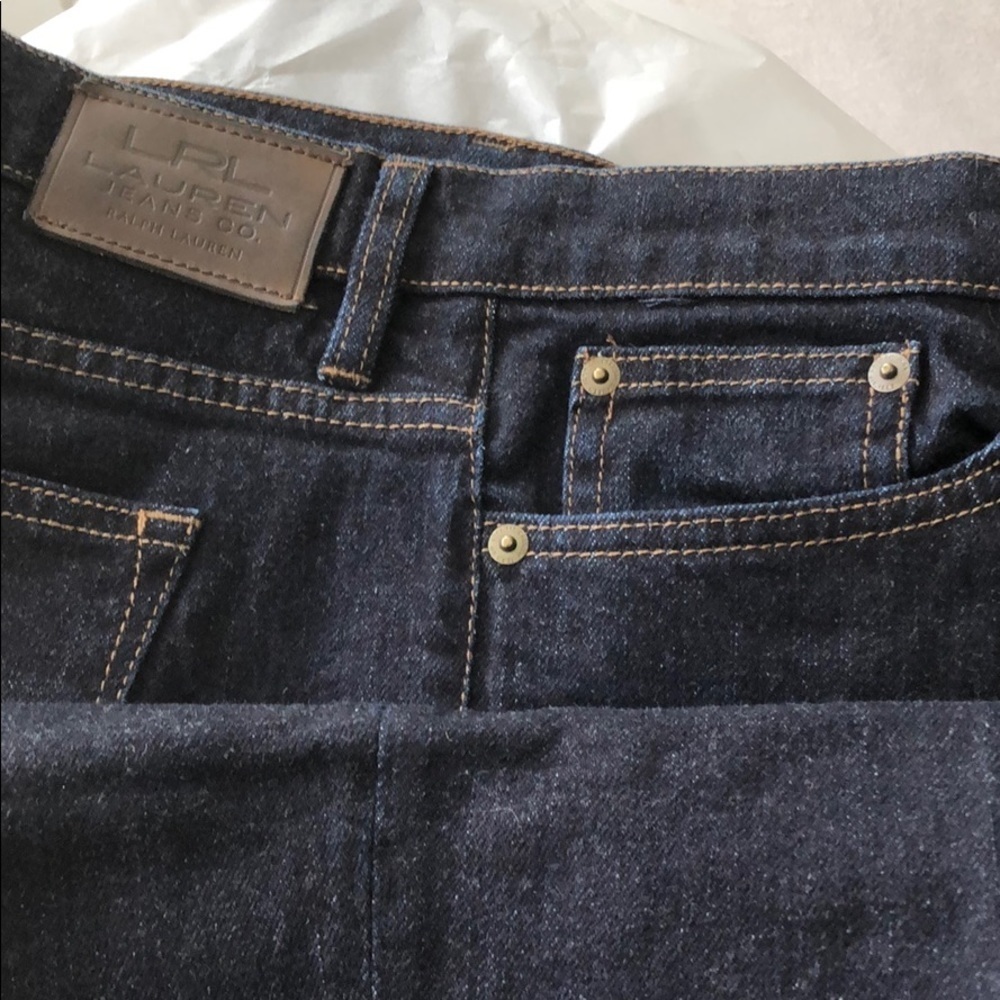LRL RALPH LAUREN Jeans 👖 Dark Blue NWOT sz 14 - Picture 3 of 7